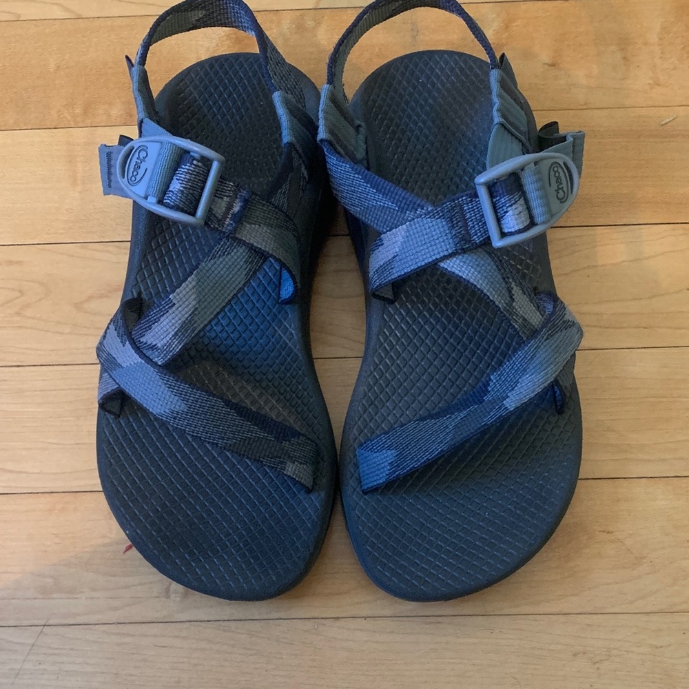 Chaco Navy and Gray Strappy Sandals